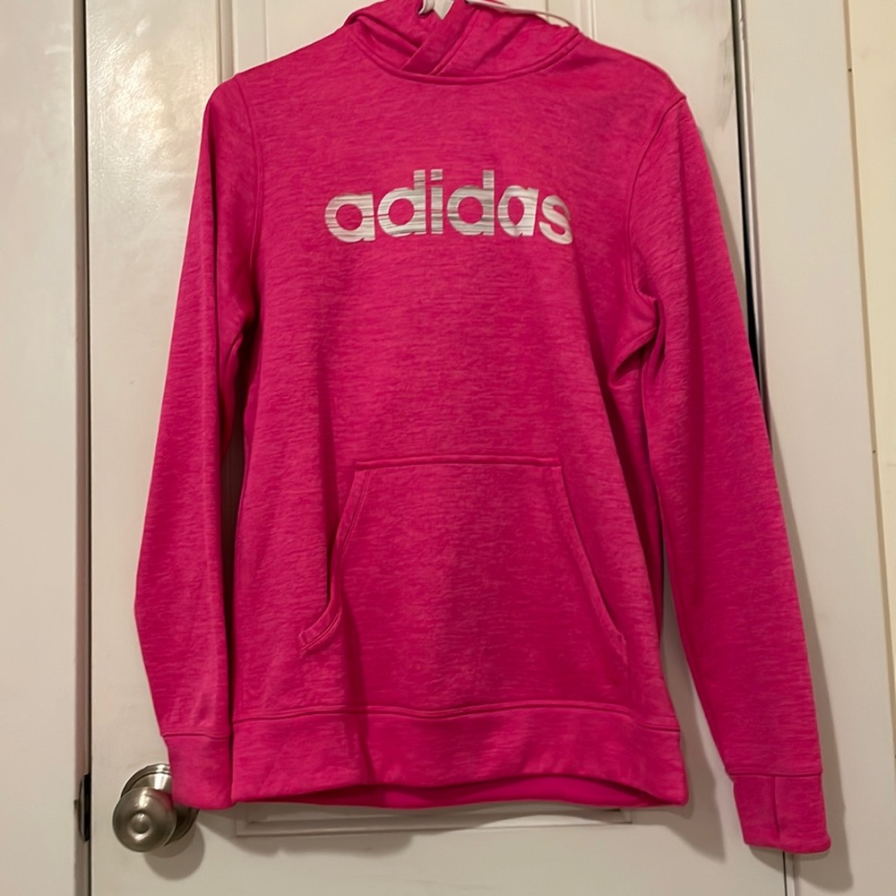 Hot Pink Adidas Hoodie • Small